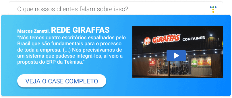 Parceria de Teknisa e Rede Giraffas