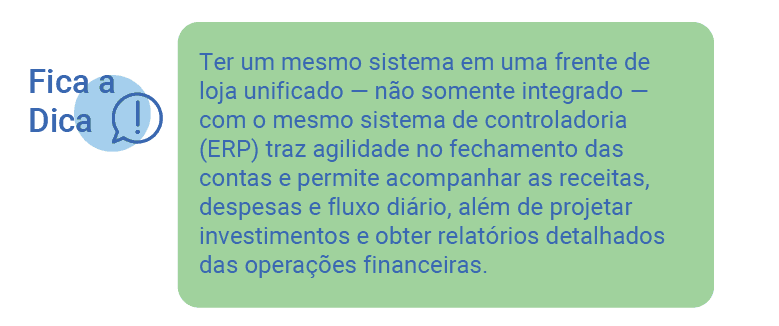 sistema em uma frente de loja unificado