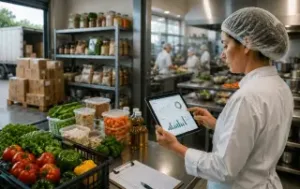 Profissional em operação de food service diante dos desafios na segurança alimentar com sistemas Teknisa